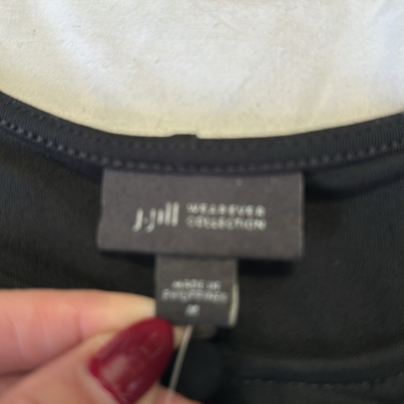 J.Jill Short Sleeve Flutter Maxi Dress Keyhole Women’s Medium Black NWT - Picture 6 of 6